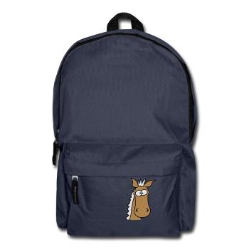 Funny Comic Horse - Backpack - navy - Front