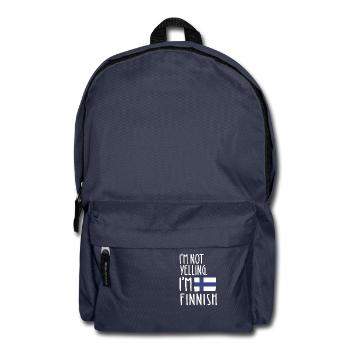 I'm Not Yelling I'm Finnish - Backpack - navy - Front
