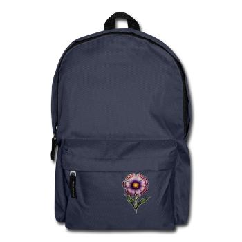 Blume, Garten, Natur - Rucksack - Navy - Vorne