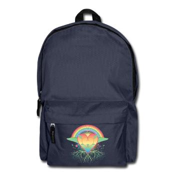 Rainbow Heart with Roots for Pride - Backpack - navy - Front