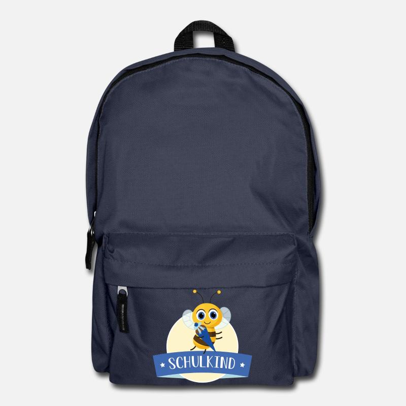 Schulkind fleißige Biene mit Zuckertüte - Rucksack - Navy