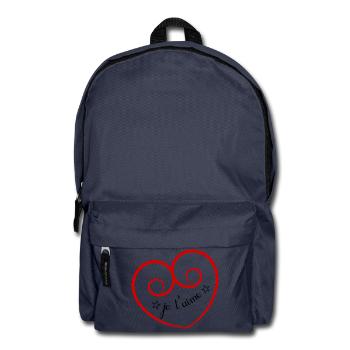 I LOVE YOU. HEART. COUPLE. VALENTINE'S DAY - Backpack - navy - Front