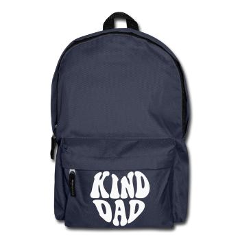 Kind Dad Heart Logo - Customizable color - Backpack - navy - Front
