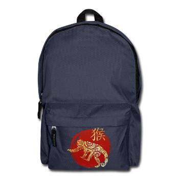 Monkey Chinese Zodiac Horoscope - Backpack - navy - Front
