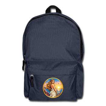 Sonnenuntergangsgöttin mit Rosen - Rucksack - Navy - Vorne