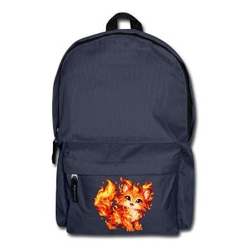 Kawaii Feuerkatze - Rucksack - Navy - Vorne