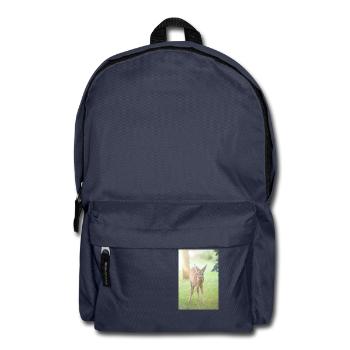 Deer Fawn (Capreolus capreolus, Reh, Kitz, Rehkitz - Rucksack - Navy - Vorne