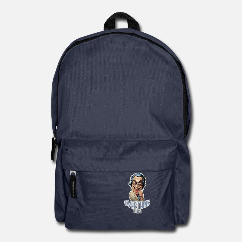 Funny lab professor overthink this - Backpack - navy