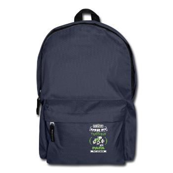 Landwirt Papa mit Traktor Vater Geschenk Tshirt - Rucksack - Navy - Vorne