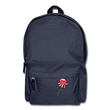 Pieuvre Ballon Volant Mignon Enfant Heureux Bande Dessinée - Sac à dos - bleu marine - Devant