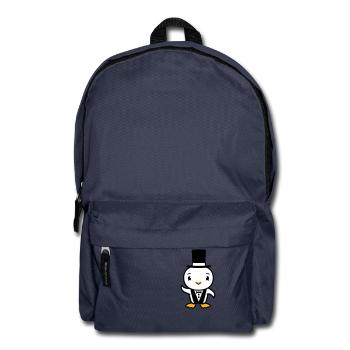 oiseau mari chapeau haut de forme costume mariage riche - Sac à dos - bleu marine - Devant