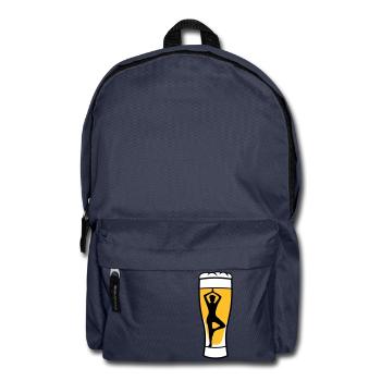 beer glass alcohol party drinking drink thirst celebration - Backpack - navy - Front