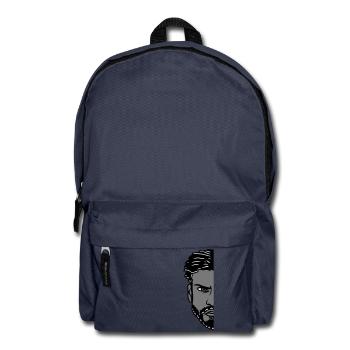 mann halbes gesicht kopf boese junge maennlich ern - Rucksack - Navy - Vorne