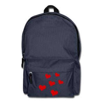 Verstreute Herzen - Rucksack - Navy - Vorne
