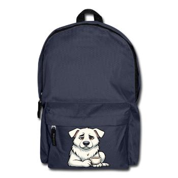 Weißer Schäferhund Schäferhund Schäferhunde - Rucksack - Navy - Vorne