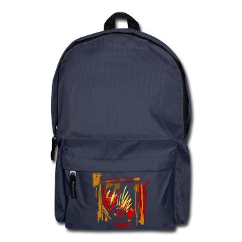 Abstrakter Hintergrund -  - Rucksack - Navy - Vorne