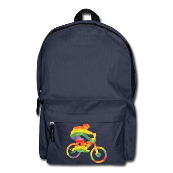 Farbiger Biker / Bunter Mountainbiker - Rucksack - Navy - Vorne