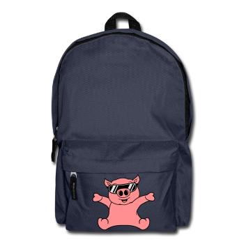 cool sonnenbrille sitzend freundlich klein kind ba - Rucksack - Navy - Vorne