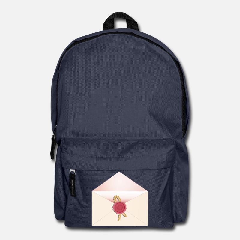 geöffneter Briefumschlag mit Siegel - Rucksack - Navy