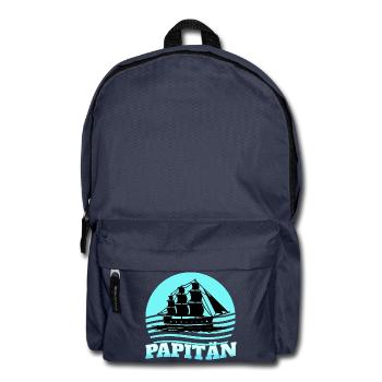 Papa Papitän Captain with Ship Motif - Backpack - navy - Front