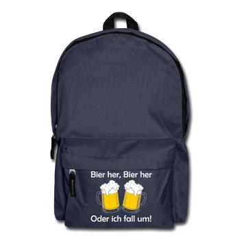 Bienen hier, Bienen hier - oder ich fall um! - Rucksack - Navy - Vorne