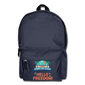 Pension: Retirement Mode Activated – Hello Freedom - Backpack - navy - Front