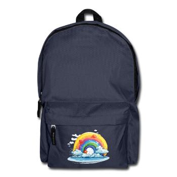 Rainbow with clouds - Backpack - navy - Front