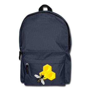 Honigbiene auf Wabe - Rucksack - Navy - Vorne