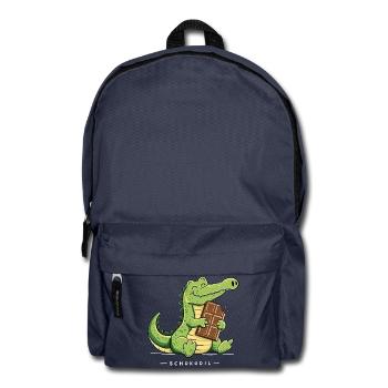 Schokodil Krokodil Schokolade Wortspiel Humor - Rucksack - Navy - Vorne