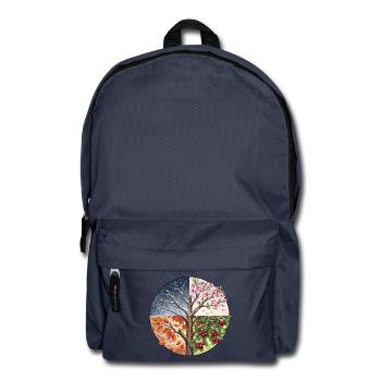 4 Jahreszeiten Baum - Rucksack - Navy - Vorne