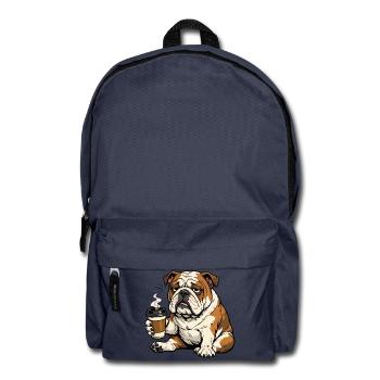 Englische Bulldogge Bully  Bullybesitzer Bullyfan - Rucksack - Navy - Vorne