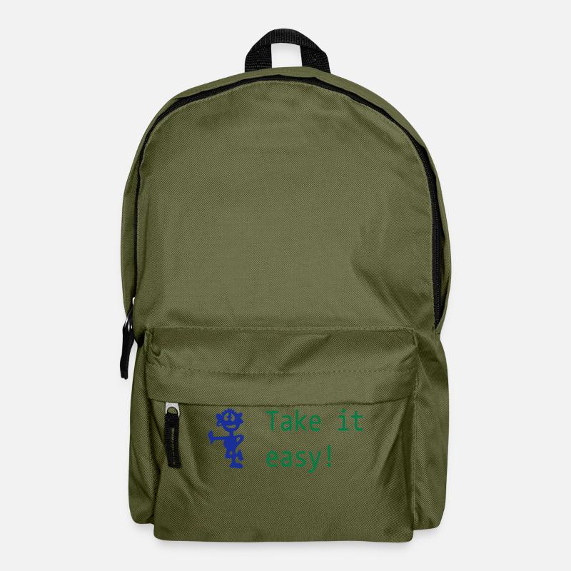 lustiger Comicstyle - Rucksack - Olivgrün