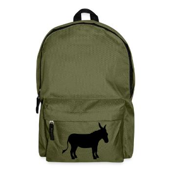 esel pferd pony klein packesel lange ohren bauernh - Rucksack - Olivgrün - Vorne