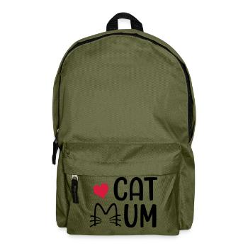 Katze - Rucksack - Olivgrün - Vorne