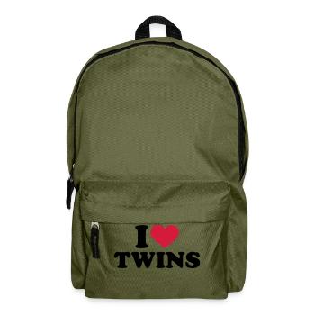Zwillinge - Rucksack - Olivgrün - Vorne