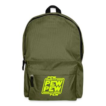 PEW PEW PEW PEWWW - Rucksack - Olivgrün - Vorne