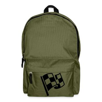 Flagge Rennen Ziel Auto - Rucksack - Olivgrün - Vorne