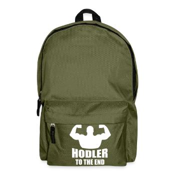 Hodler to the end - Cryptocurrency - Bitcoin - Rucksack - Olivgrün - Vorne