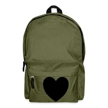 herz - Rucksack - Olivgrün - Vorne