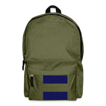 Balken, quer gestreift - Rucksack - Olivgrün - Vorne