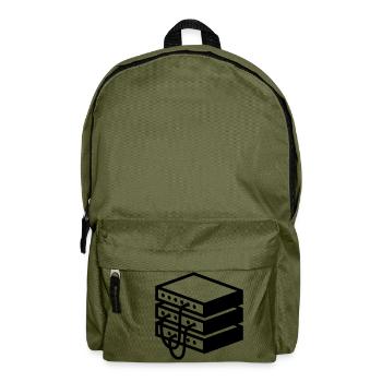 Altmodischer Server - Rucksack - Olivgrün - Vorne