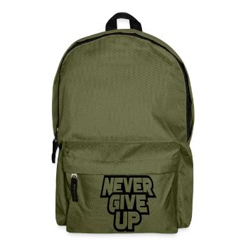 durchhalten cool never give up durchgestrichen log - Rucksack - Olivgrün - Vorne