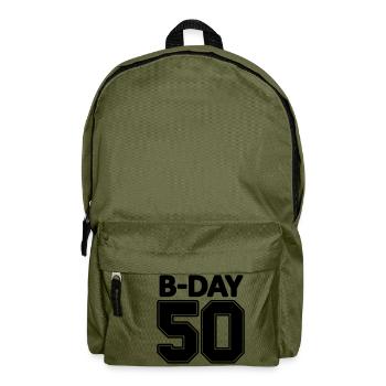 50 Jahre runder Geburtstag Geschenk Nummer Zahl - Rucksack - Olivgrün - Vorne