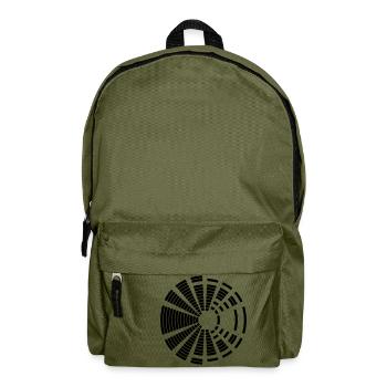 kreis rund balken musik lautstaerke form muster de - Rucksack - Olivgrün - Vorne