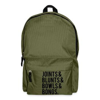 Joints & blunts & bowls & bongs. - Rucksack - Olivgrün - Vorne