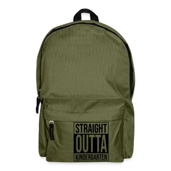 Straight Outta Kindergarten - Rucksack - Olivgrün - Vorne
