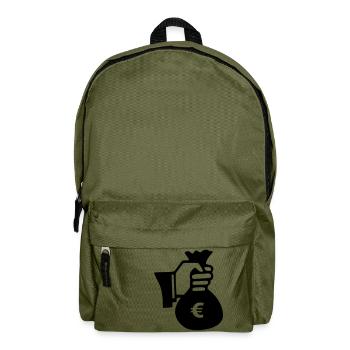 Dollar Geld Money - Rucksack - Olivgrün - Vorne