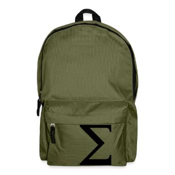Sigma greek alphabet - Rucksack - Olivgrün - Vorne