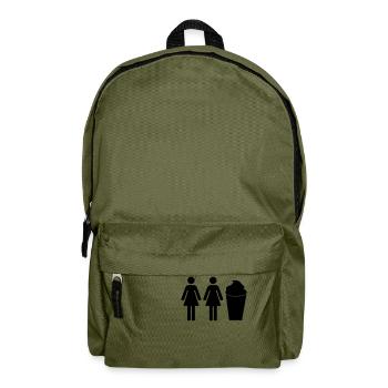 2 girls 1 cup - Rucksack - Olivgrün - Vorne