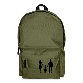 kleine familie mutter mama mom muttertag vater pap - Rucksack - Olivgrün - Vorne